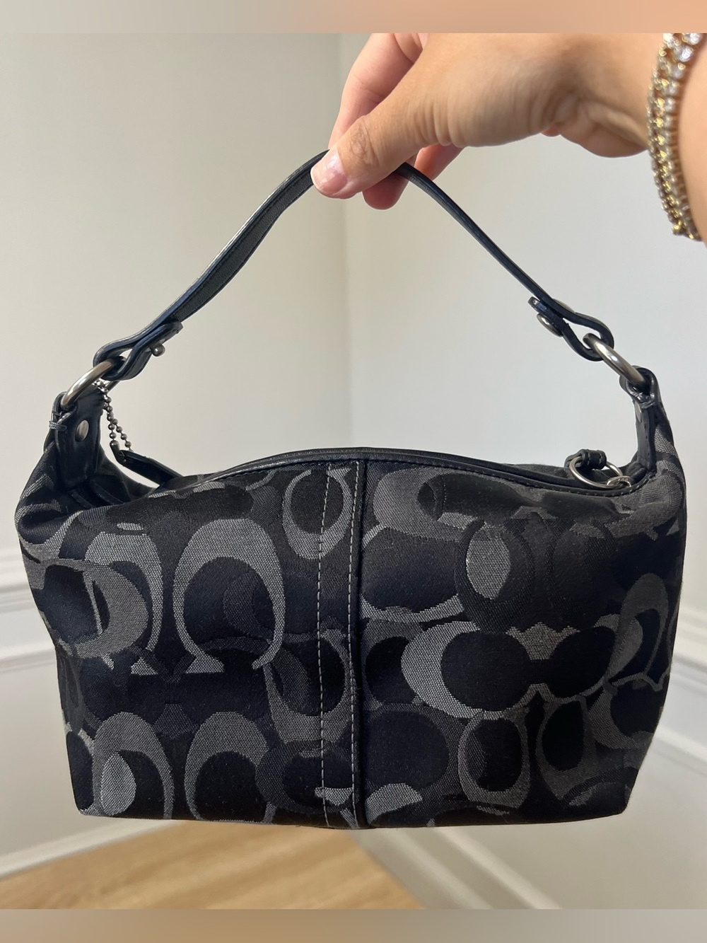 Vintage Coach Signature Baguette Shoulder Bag
